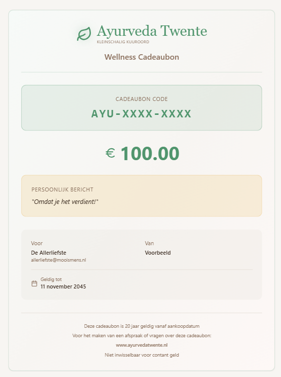 Wellness cadeaubon - Het perfecte geschenk voor ontspanning en welzijn
